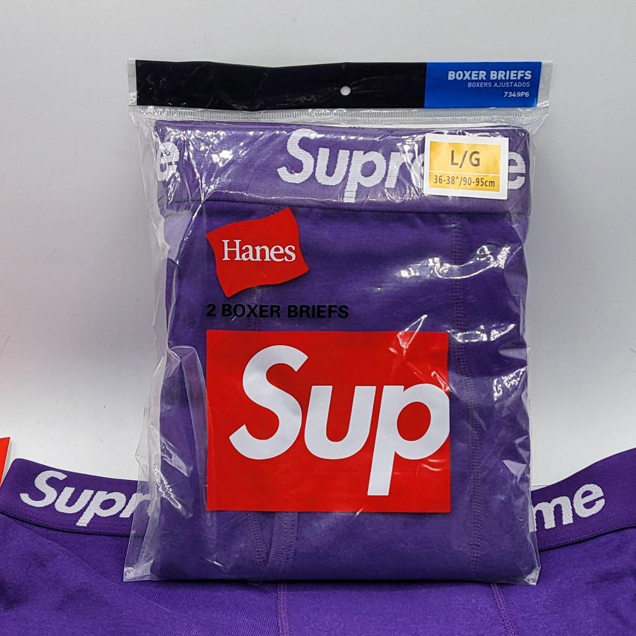 Supreme hanes Boxer briefs 🩲 black / white Venduto | Depop