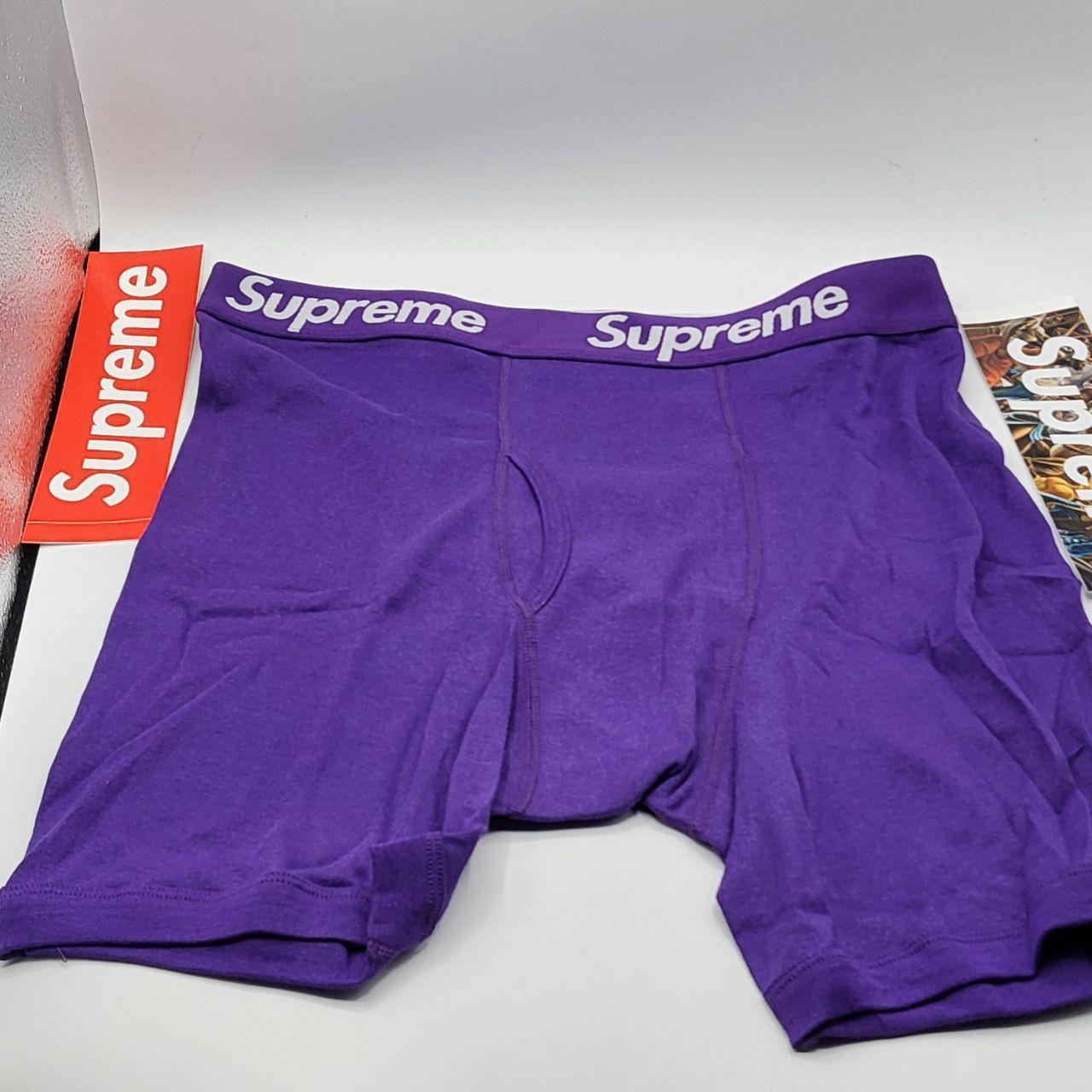 Supreme hanes Boxer briefs 🩲 black / white Venduto | Depop
