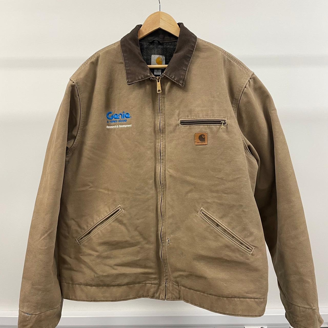 Vintage Carhartt Faded Sand Detroit Jacket, With... - Depop