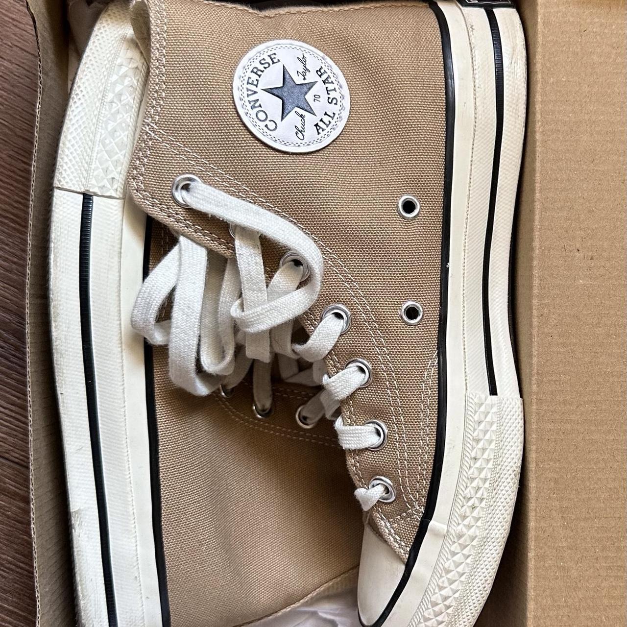 Beige converse online high