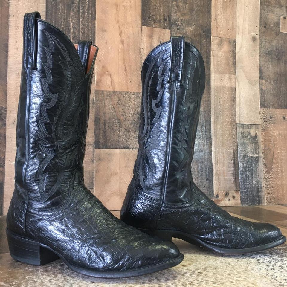 Lucchese 2000 Vtg Black Full Quill Ostrich Cowboy... - Depop