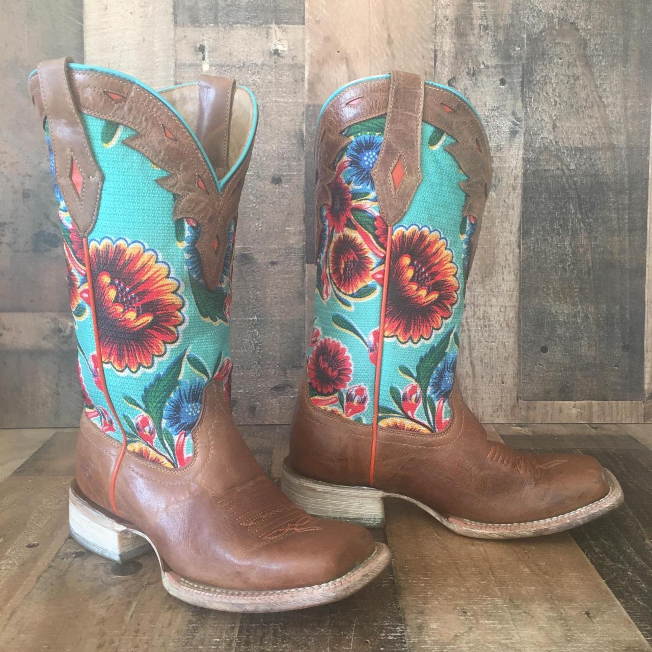 Ariat floral sales textile boots