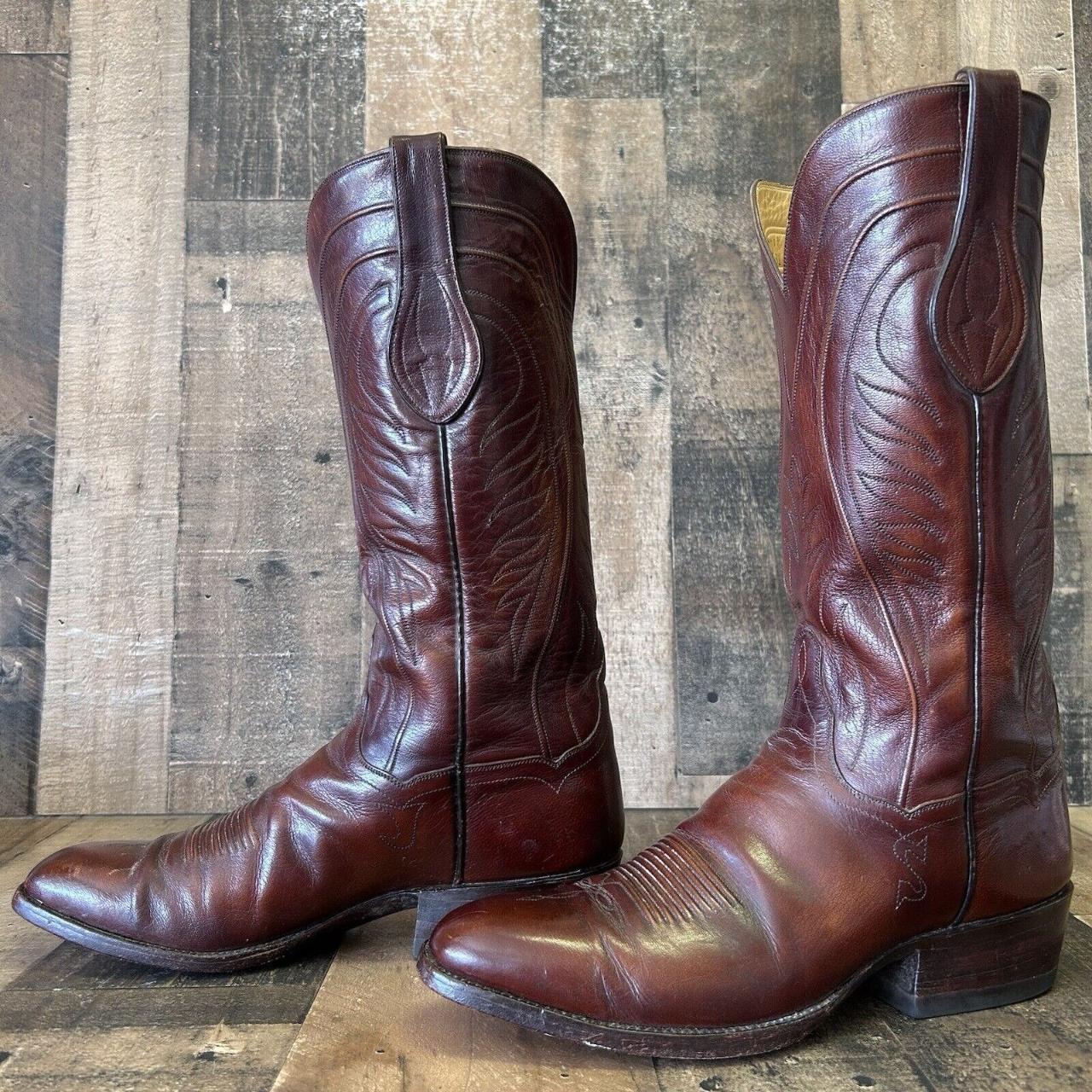 J Chisholm Vintage Teju Lizard Cowboy Boots Mens 7.5... - Depop