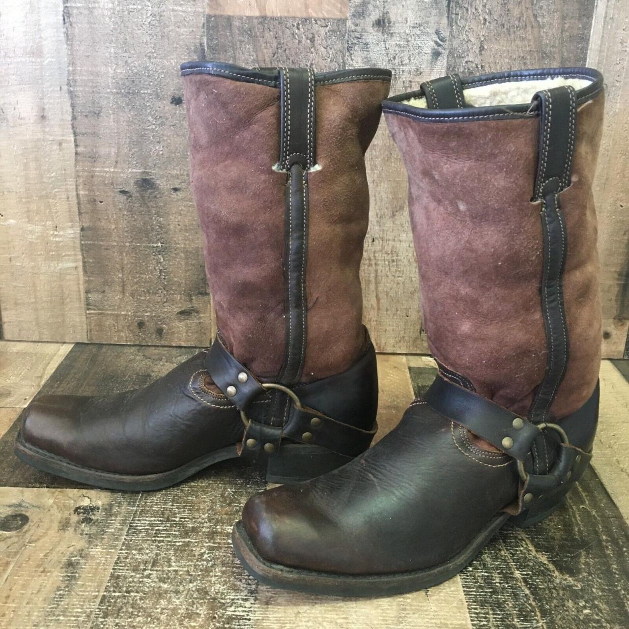 frye shearling boots sale