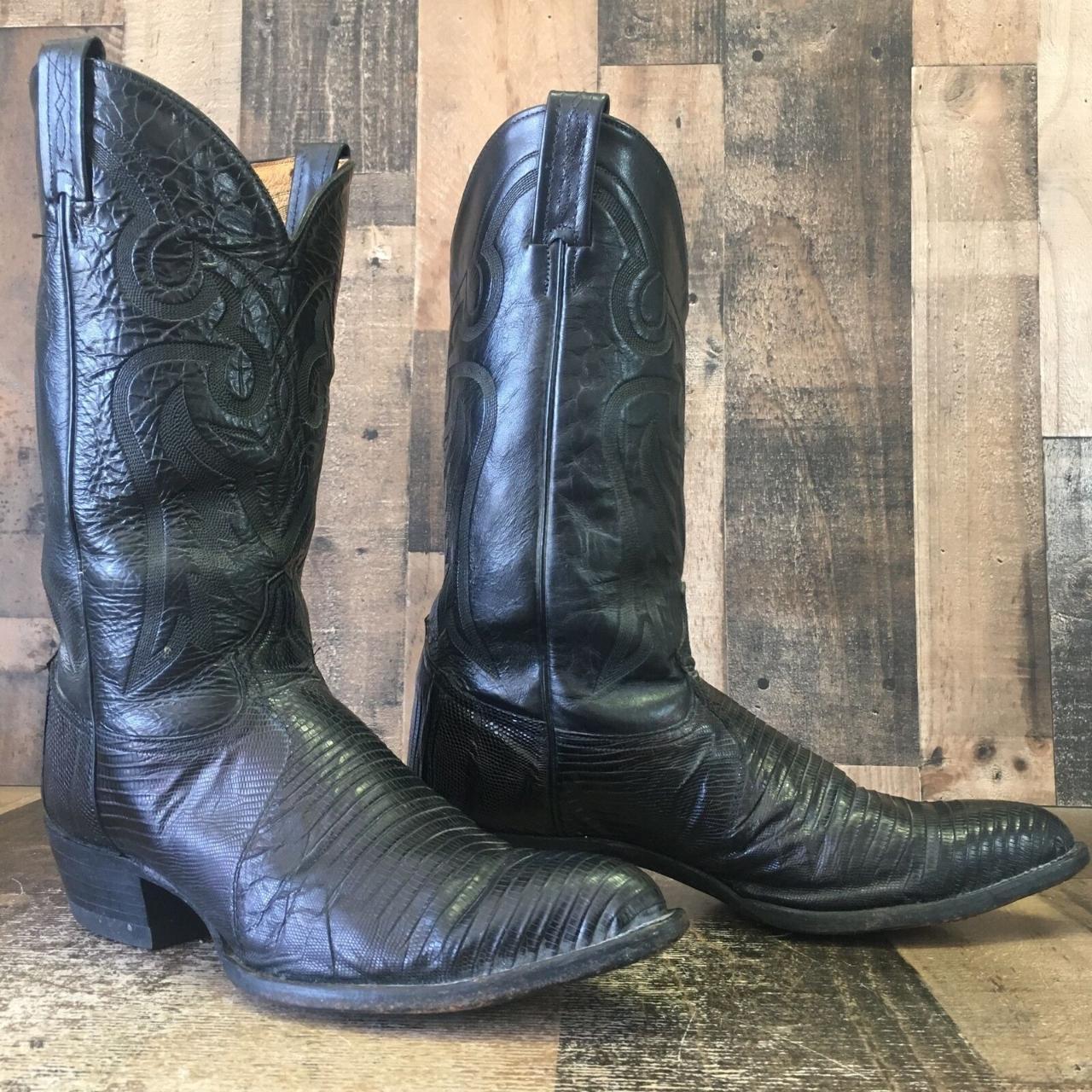 Tony lama lizard skin cowboy outlet boots