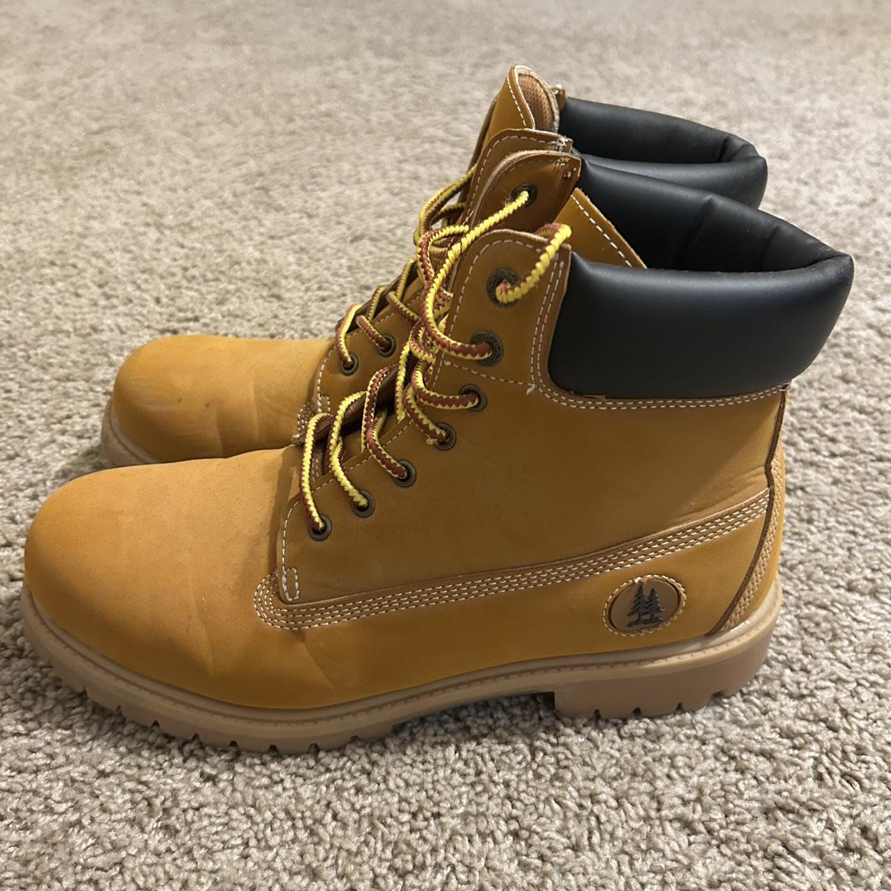 Timberland type boot tan and brown #timberland #timbs - Depop