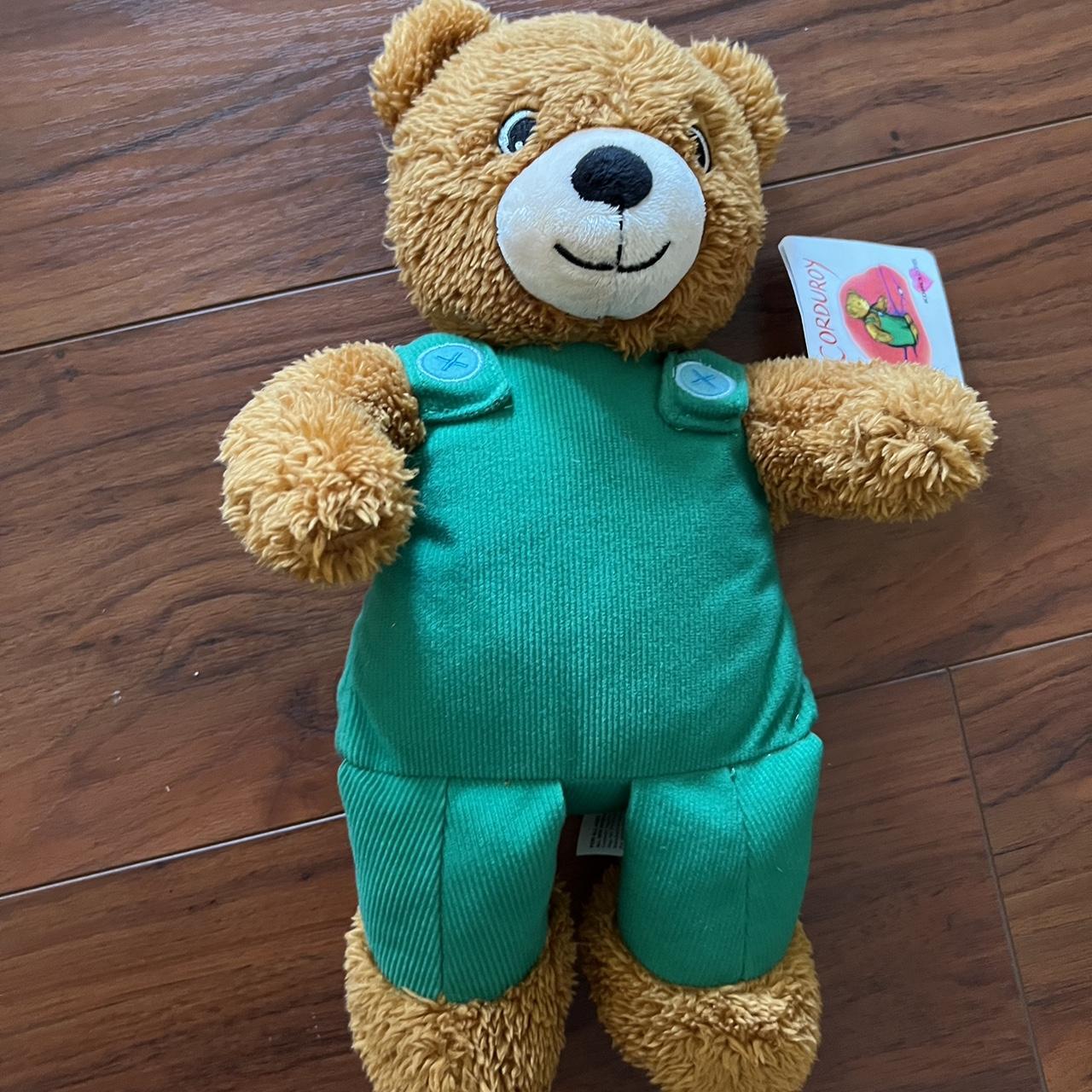 Kohls Cares Corduroy Bear Stuffed Animal With Green Overalls 