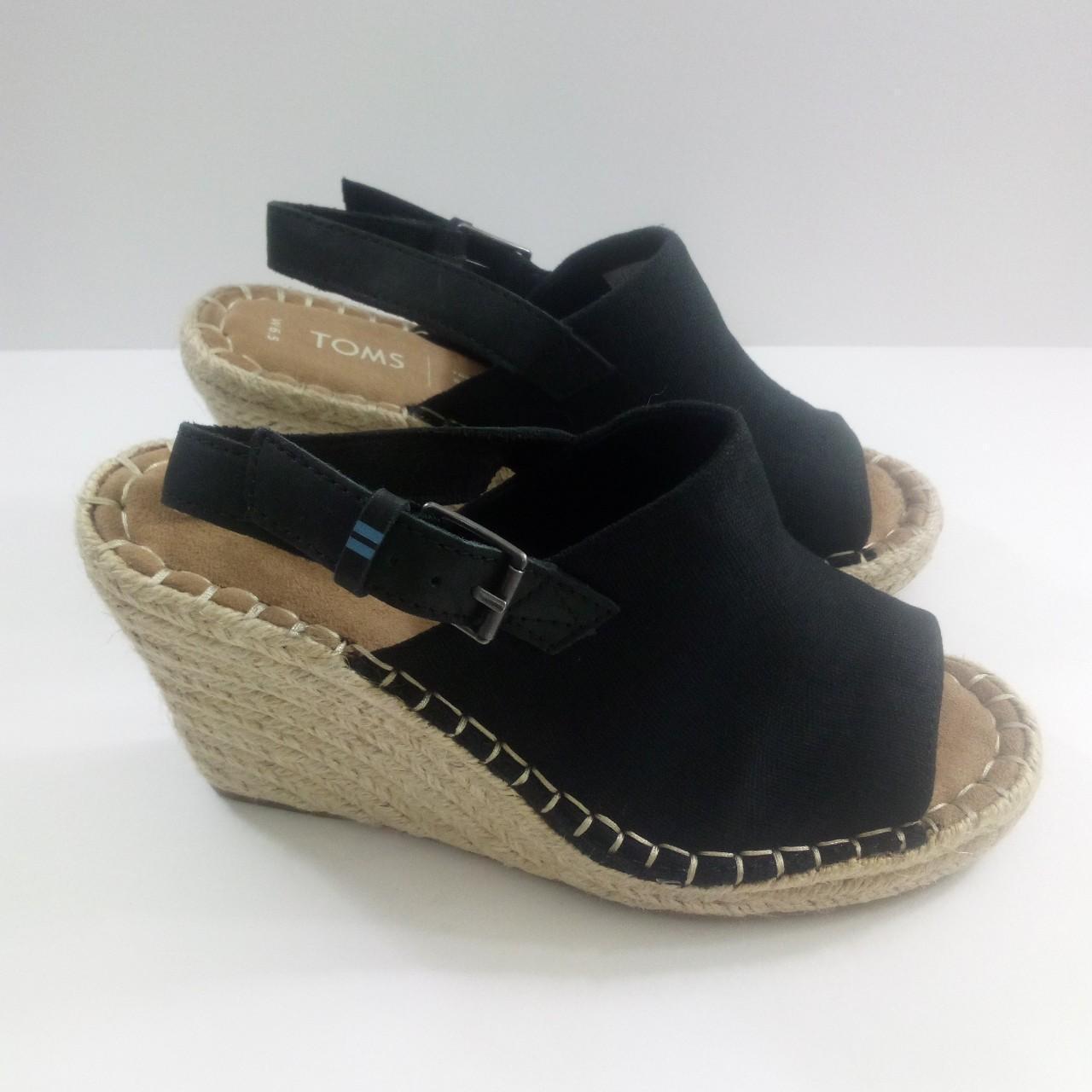 Toms monica best sale suede espadrille wedge