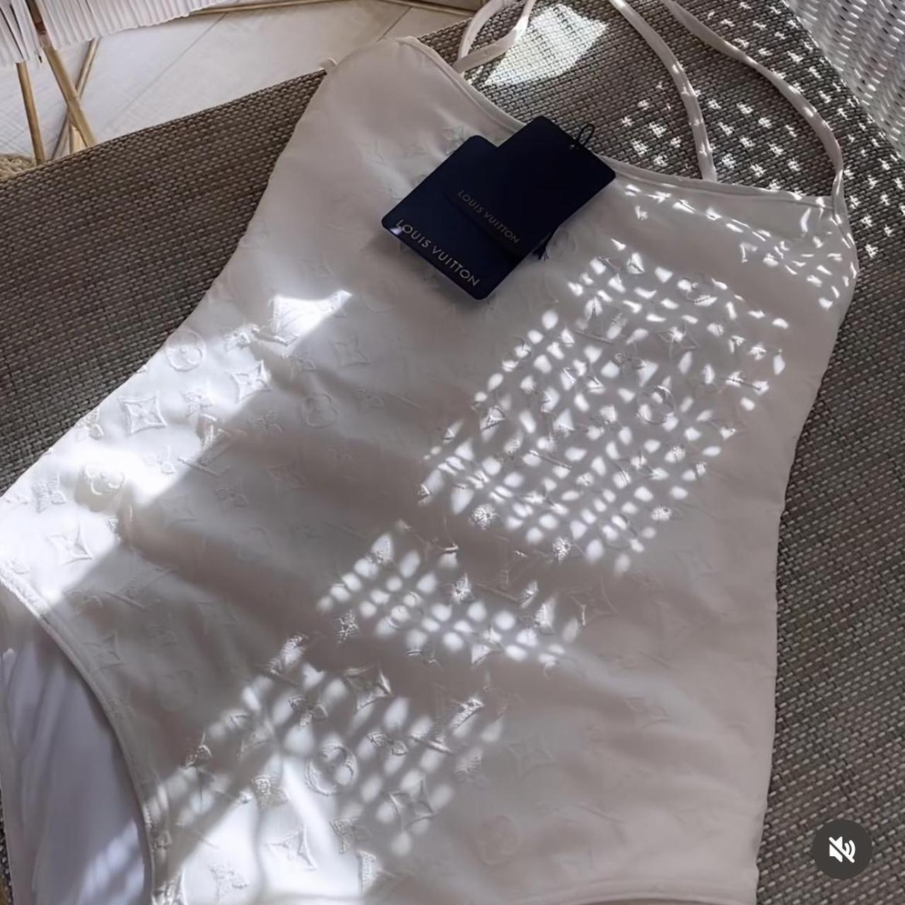 Blue&white Louis Vuitton bathing suit - Depop