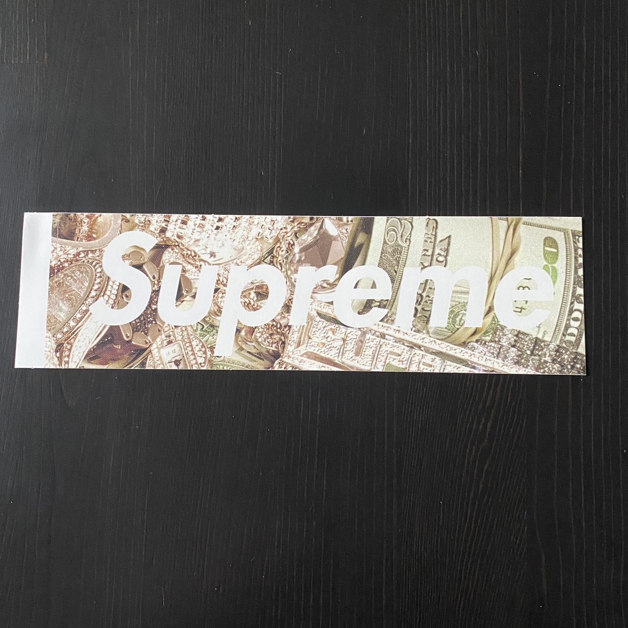 Supreme Bling Money Box Logo Sticker from the Spring... - Depop