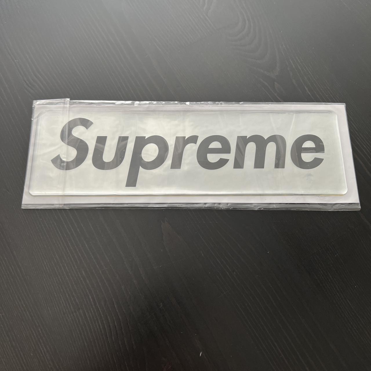 Supreme plastic sticker sale