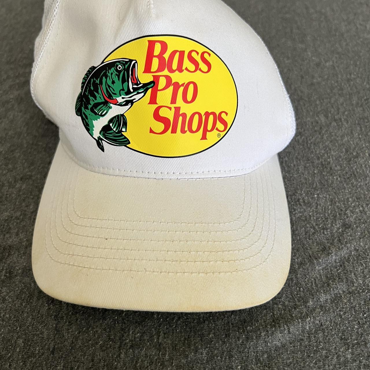 White Bass Pro Shop Trucker Hat Trucker Hat Depop 2733