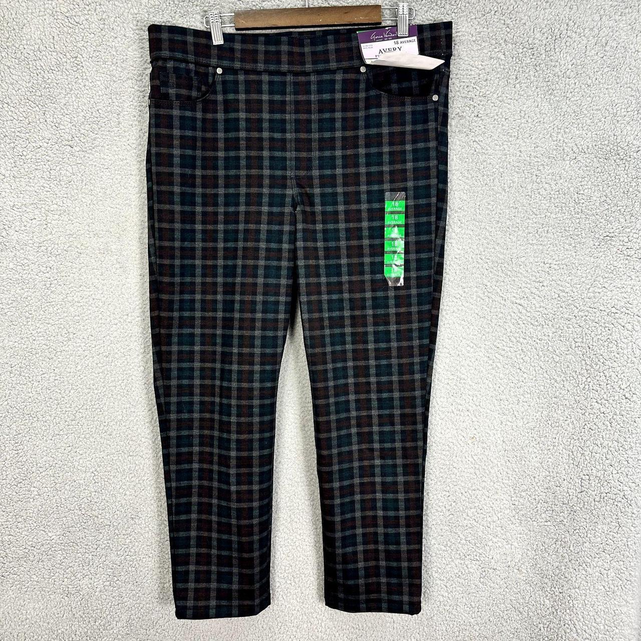 Gloria Vanderbilt avery pull on slim leg pants green. Depop