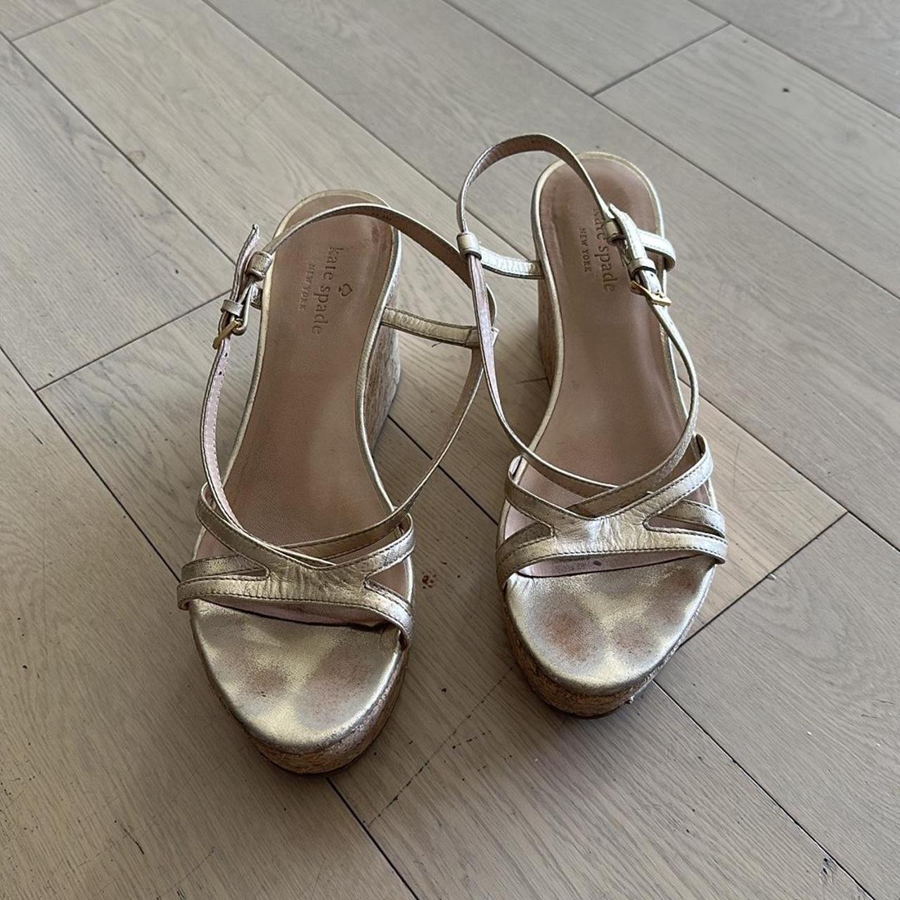 Kate spade gold online sandals