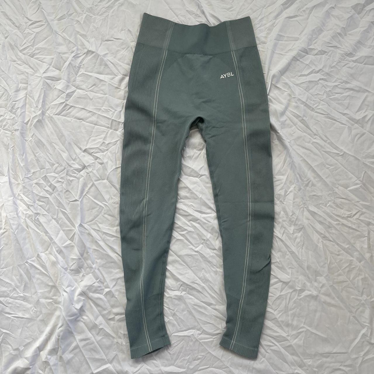 Light blue/green AYBL leggings Size M Perfect... Depop