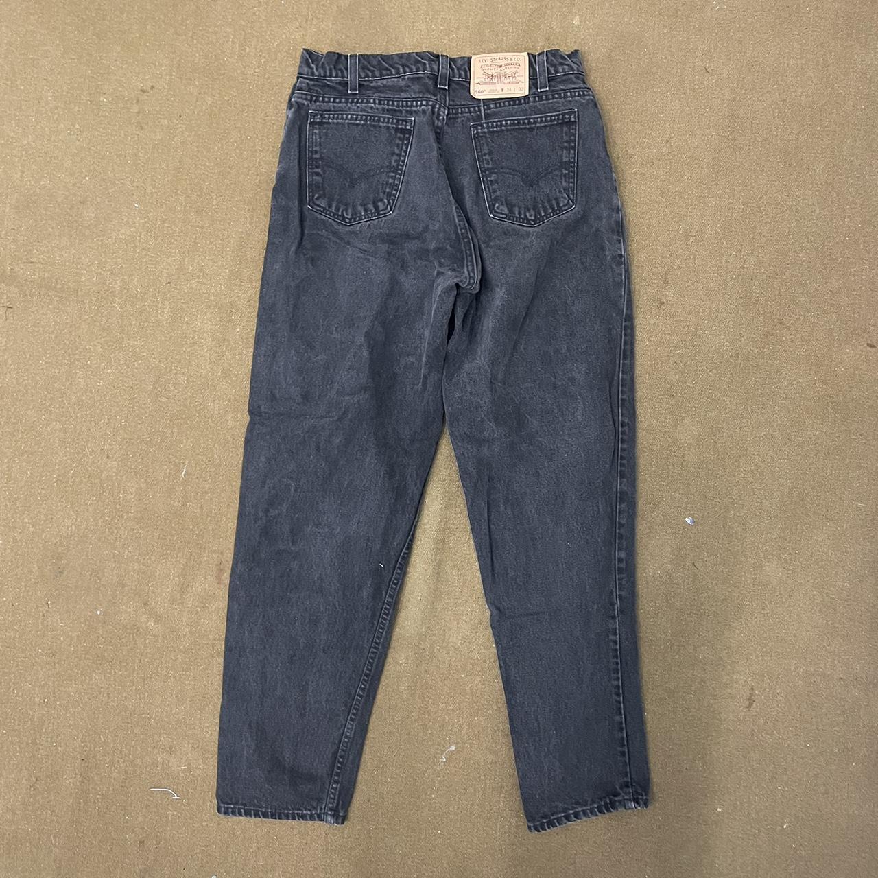 vintage 90s black faded orange tan levi’s 560 jeans... - Depop