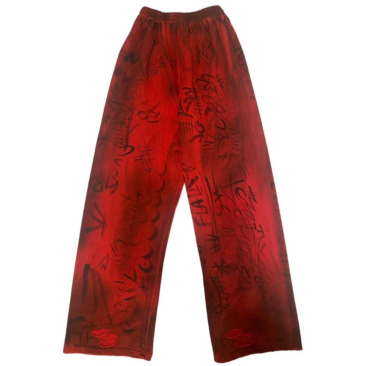 Balenciaga Skater Baggy Sweatpants Red Like New Size... Depop