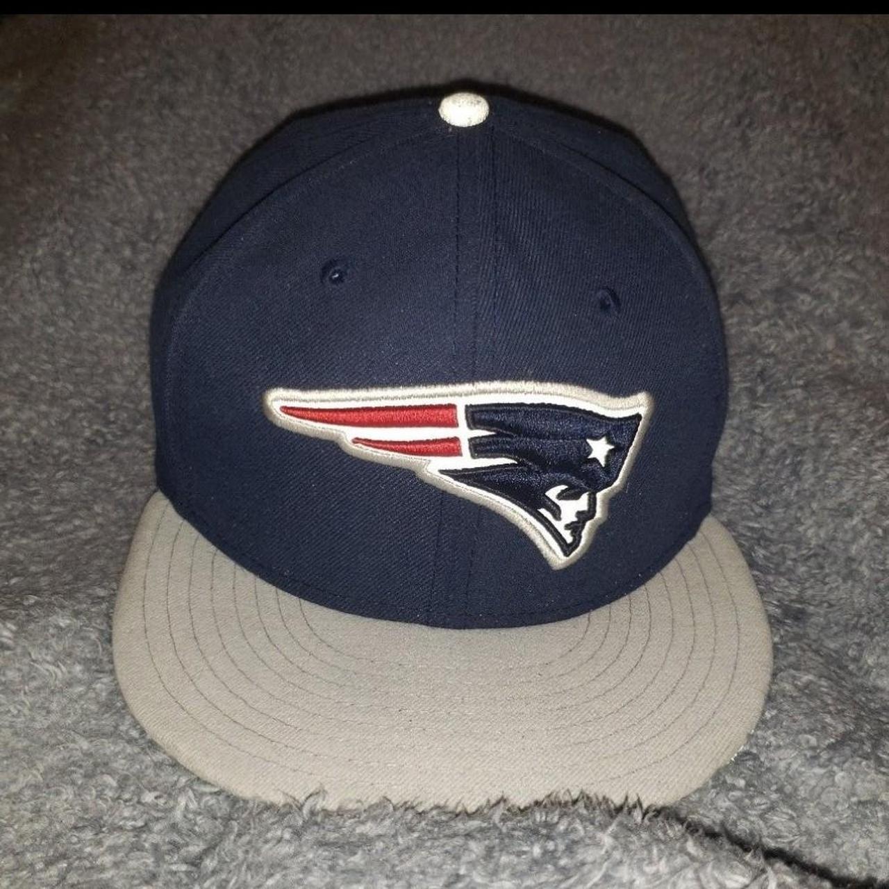 New England Patriots Hat Cap Size 7 5/8 Fitted New Era 59Fifty NFL Football  Blue