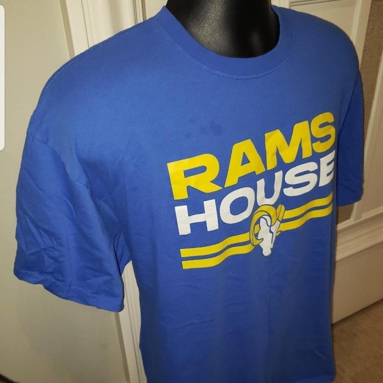 Men's NFL Team Apparel LA RAMS Blue Short Sleeve - Depop