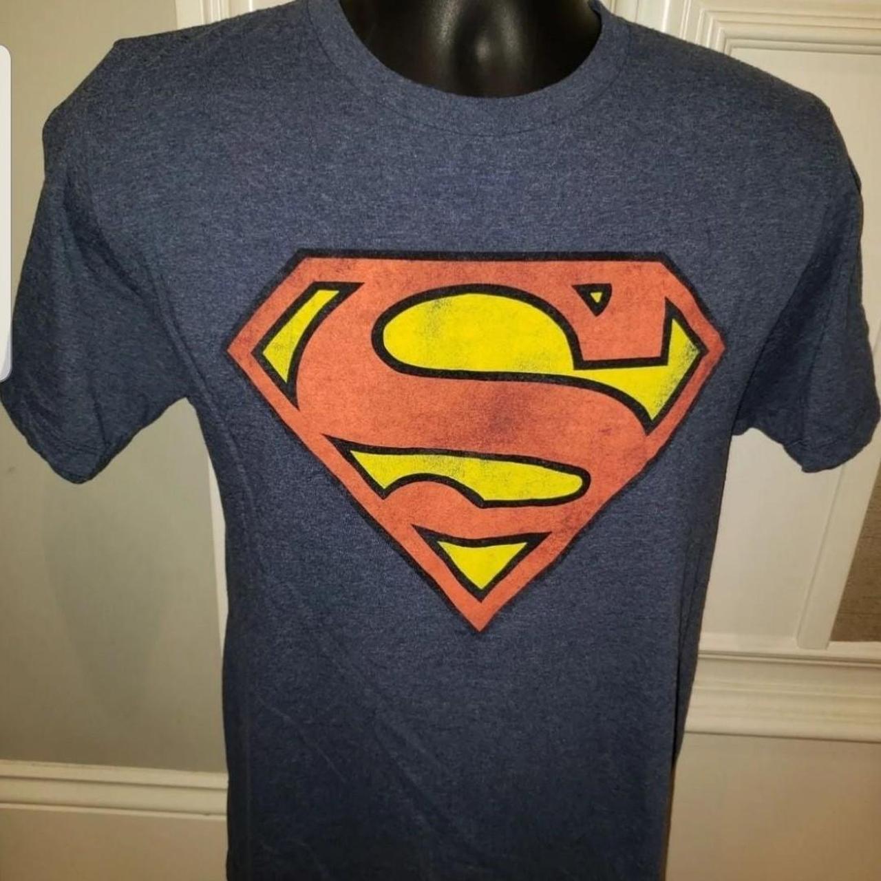 DC Comics Superman Man Of Steel Vintage Logo Baseball Shirt