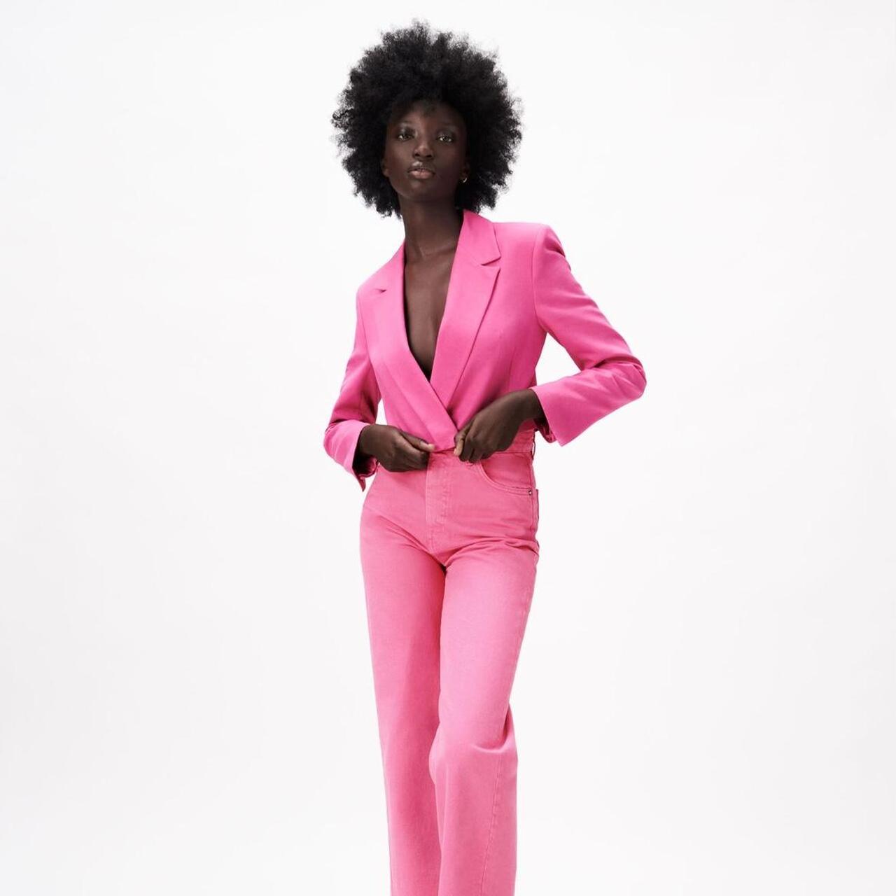 Zara Kurz-Blazer pink cheapest Business-Look