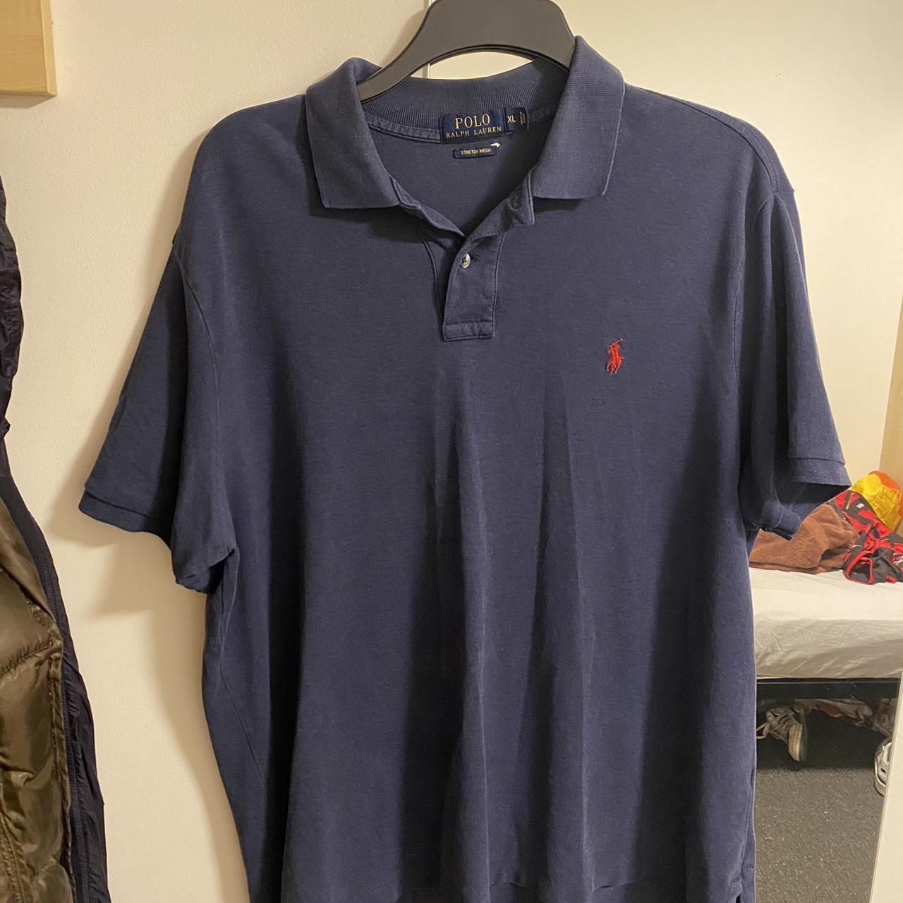 Ralph Lauren navy blue shirt in XL Fits nice as a... - Depop
