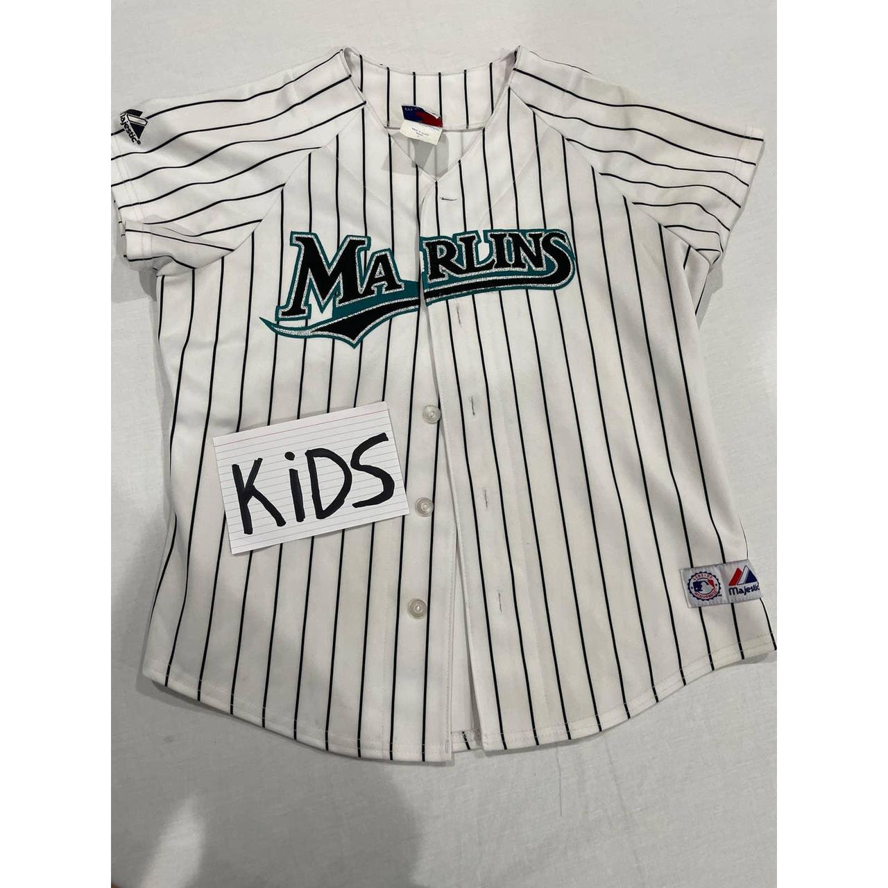 Pre-Owned: Kids Majestic Florida Marlins Jersey Pin - Depop