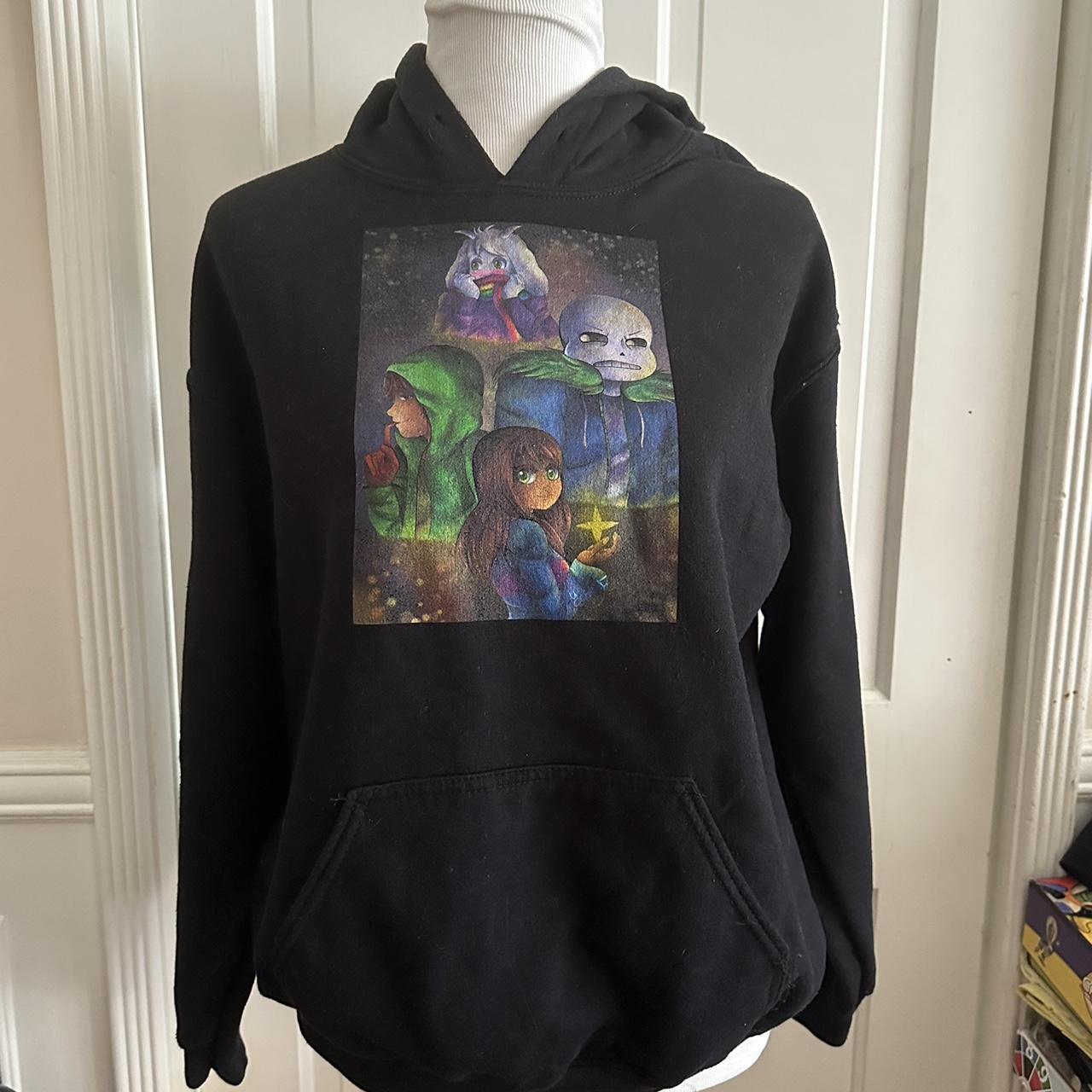 Animae Undertale hoodie. It says size medium but Depop