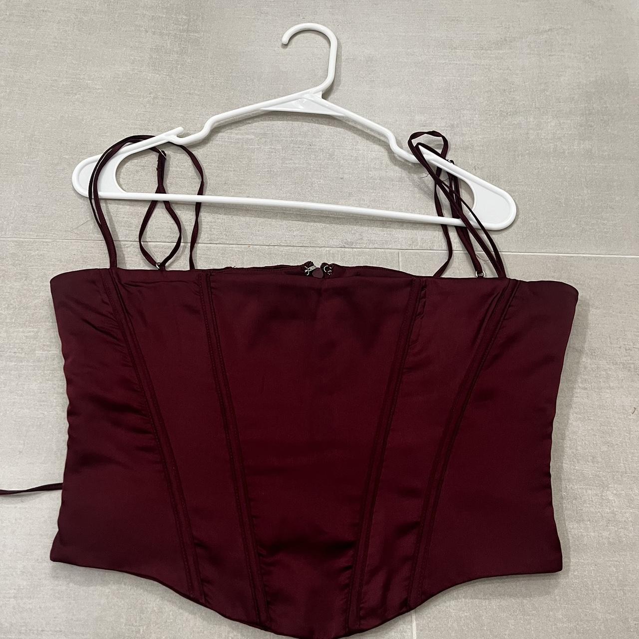 House of CB sold corset top- red wine