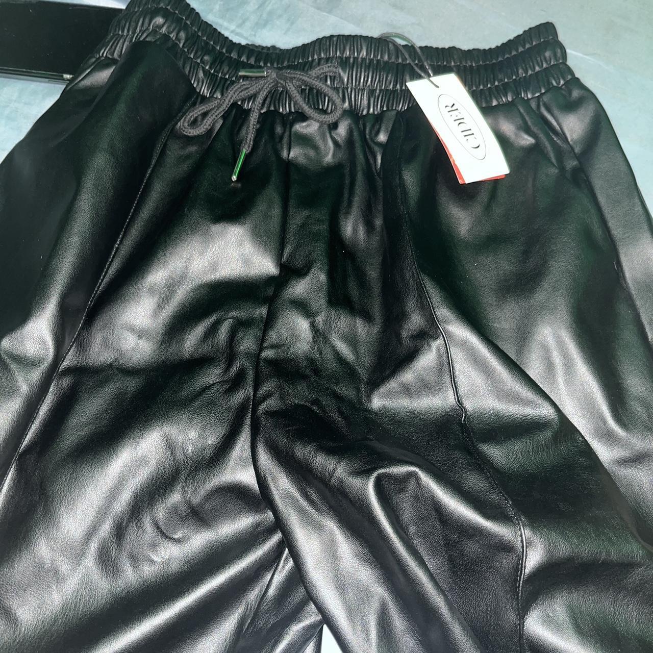 CIDER LEATHER TROUSERS brand new - Depop