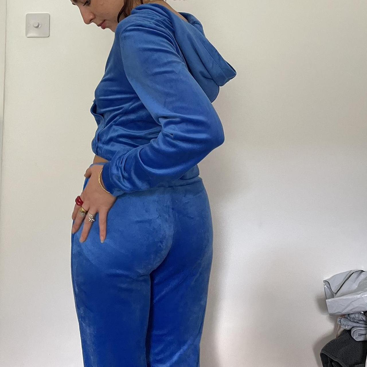 royal blue velour tracksuit 🎀 matching velvet zip up... Depop