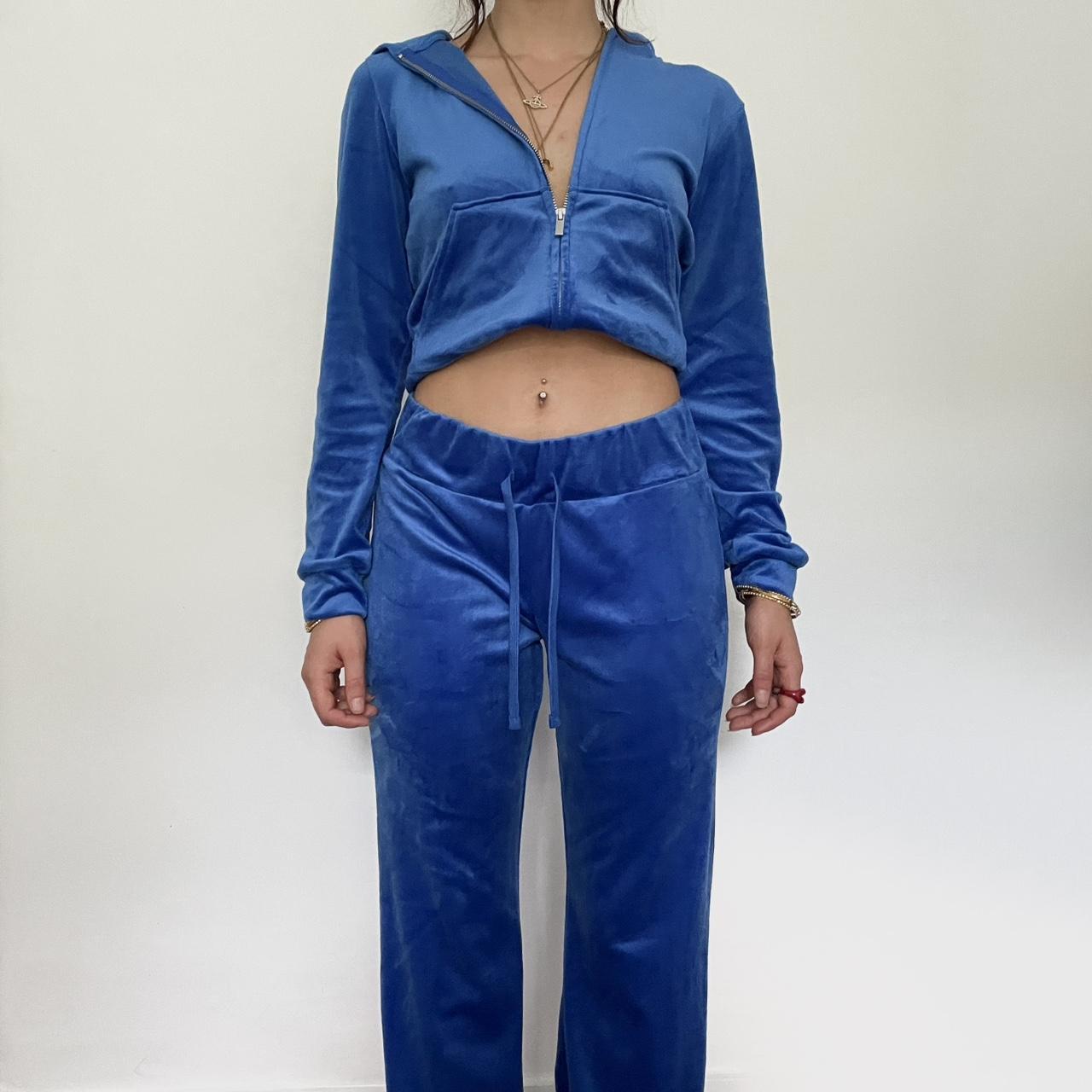 royal blue velour tracksuit 🎀 matching velvet zip up... Depop