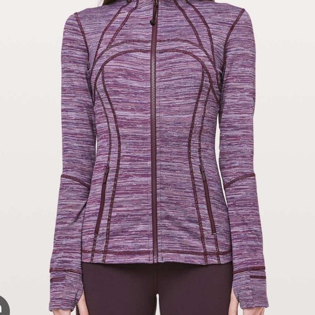Purple striped lululemon define jacket - Depop