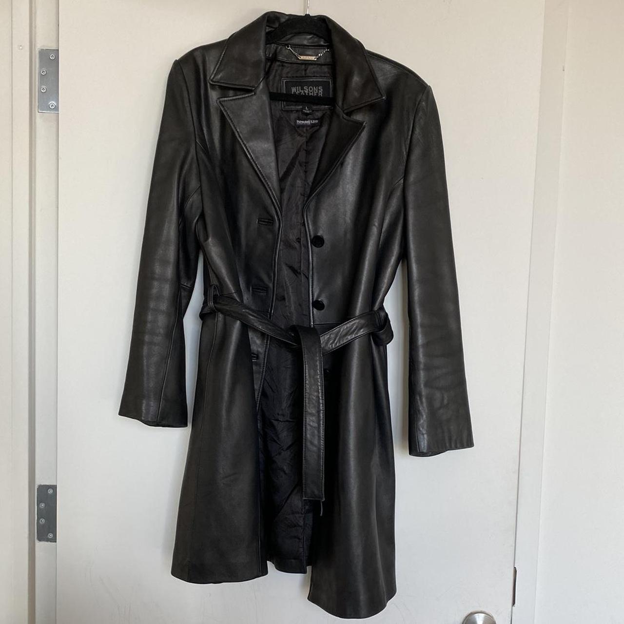 Vintage Wilson Leather Jacket 90’s trench - Depop