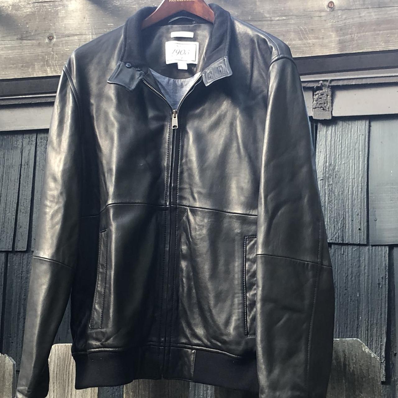 Jos a bank clearance leather bomber jacket