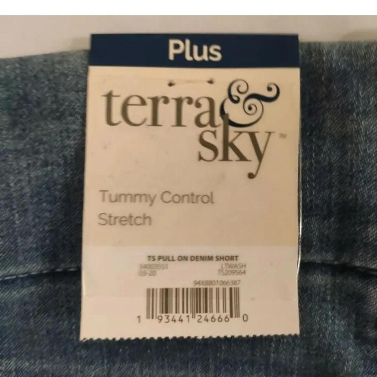 Terra & Sky Women's Plus Size Tummy Control Jeggings - Depop
