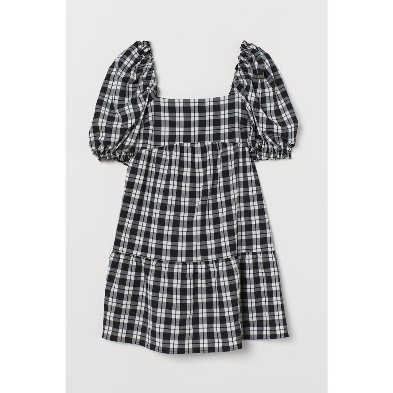 H&M Women's Black and White Dress Depop