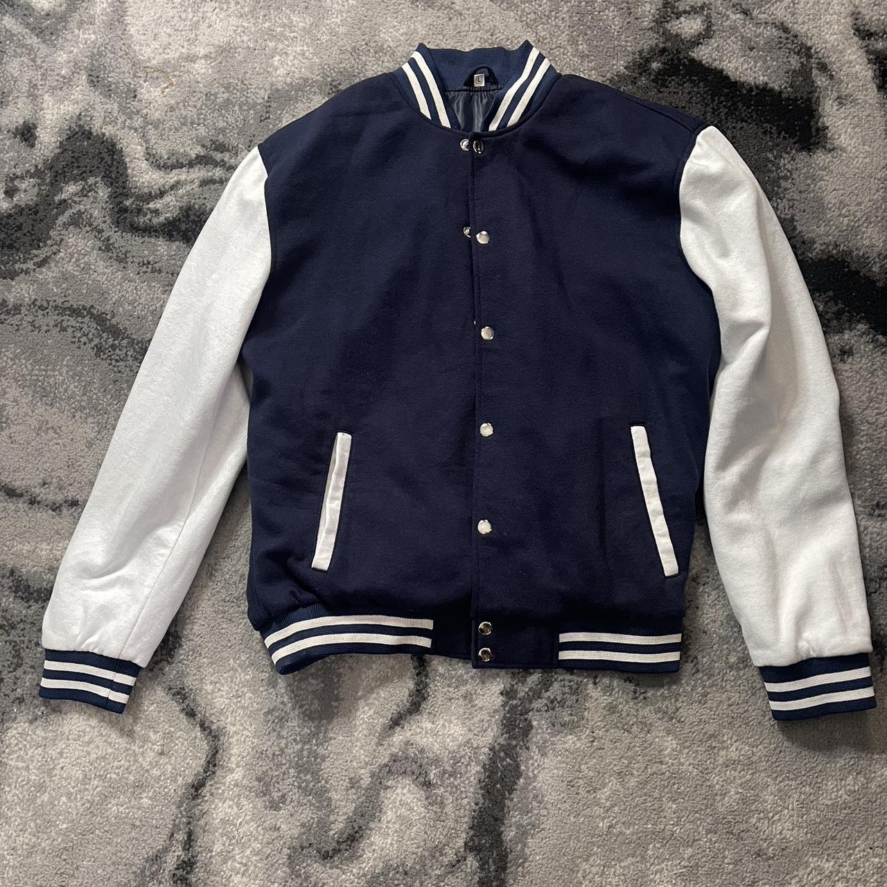Navy Blue Bomber Jacket Large Unbranded - Never... - Depop