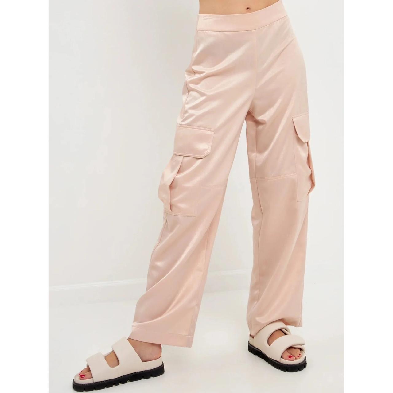 Satin Cargo Pants - Cream - Ladies