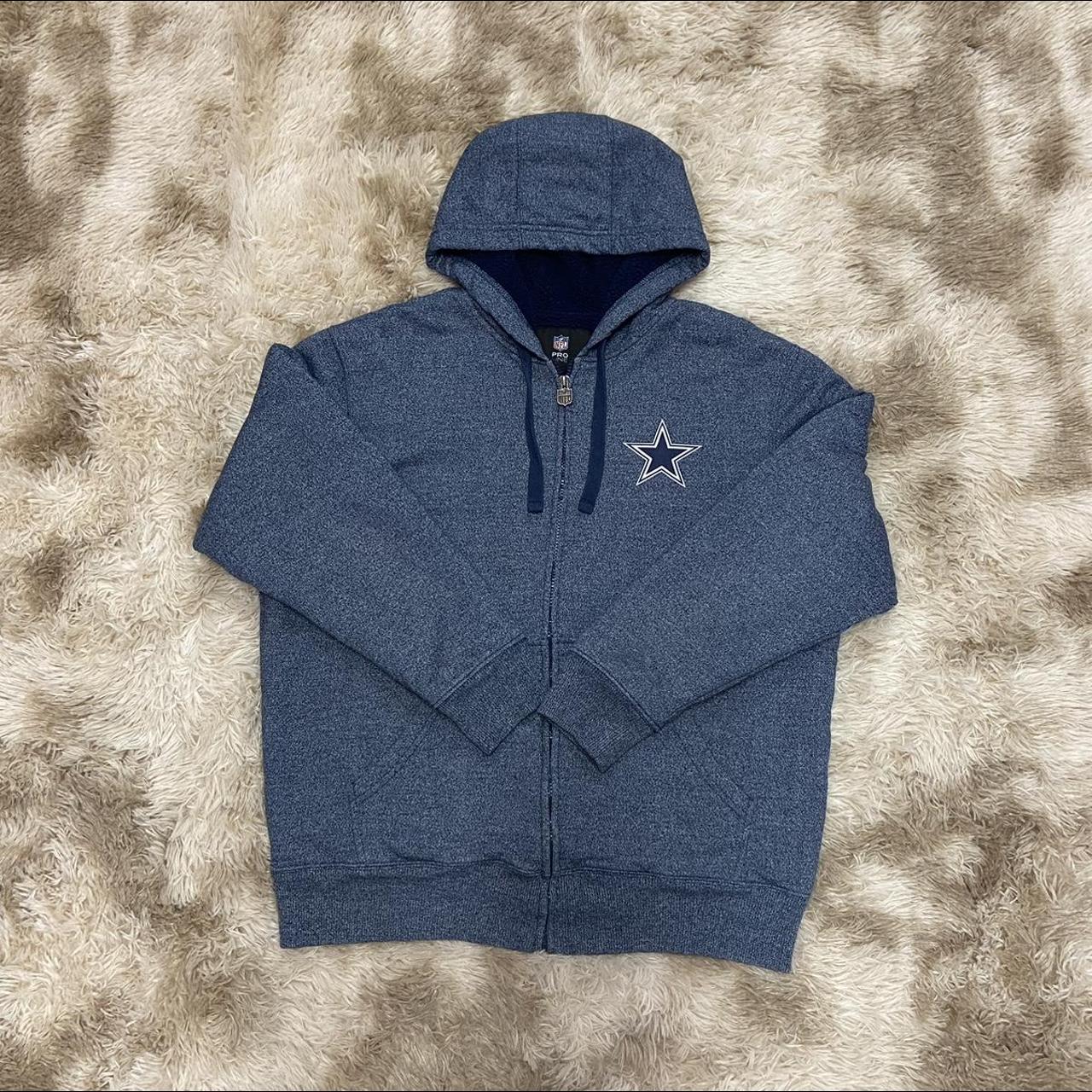 Dallas Cowboys Zip Up Sweatshirt size Large. Fleece - Depop