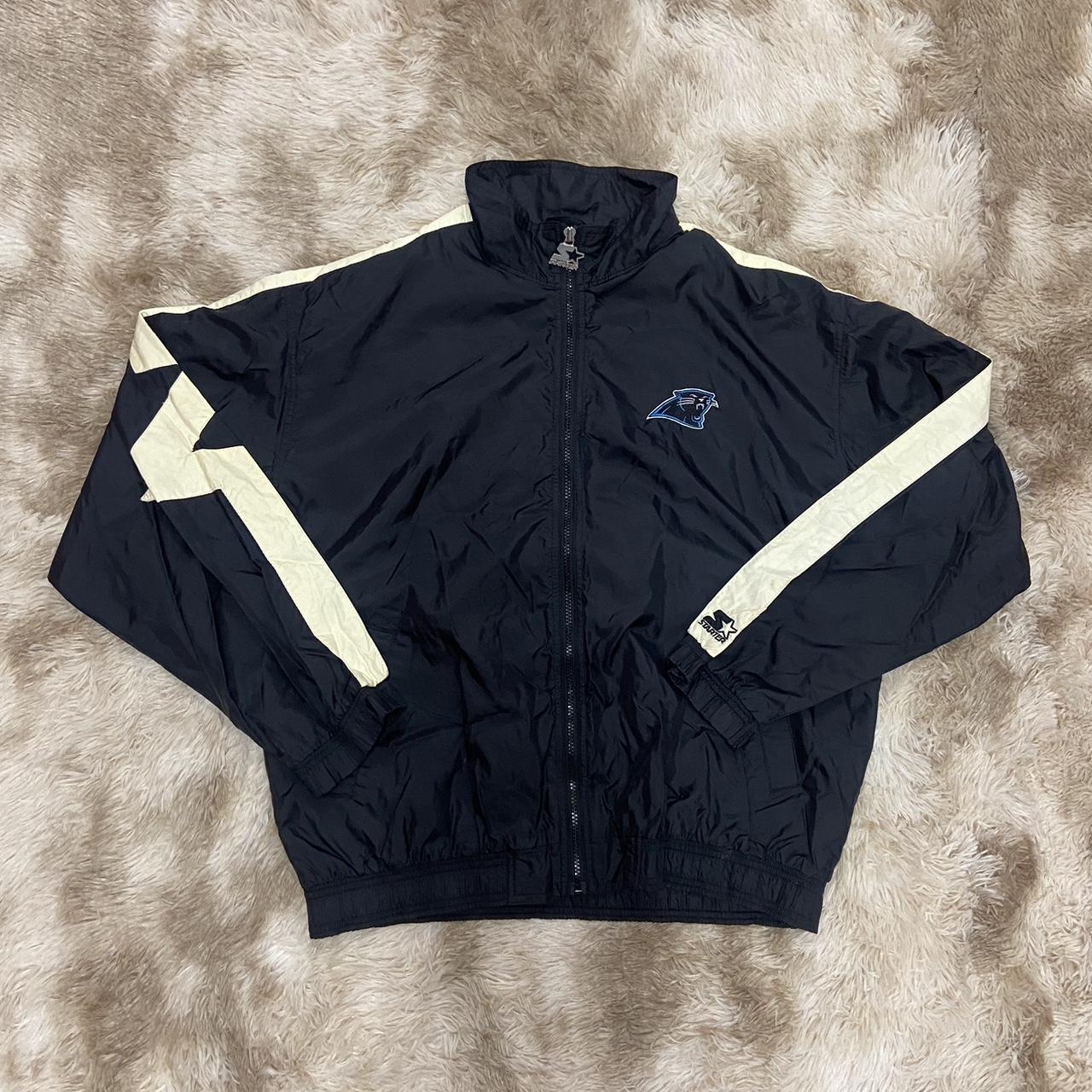 Carolina Panthers Starter Jacket. Marked as medium - Depop