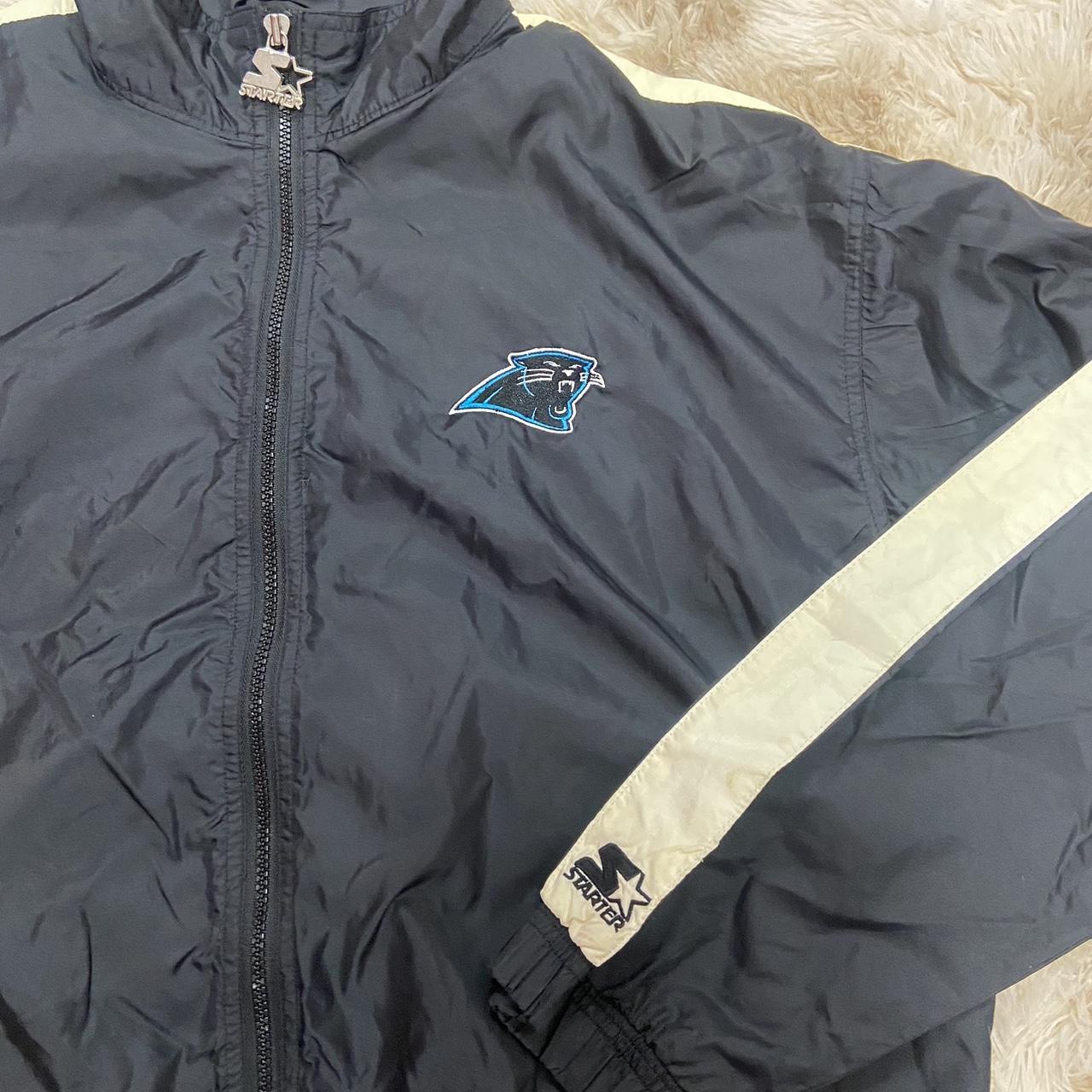 Carolina Panthers Starter Jacket. Marked as medium - Depop