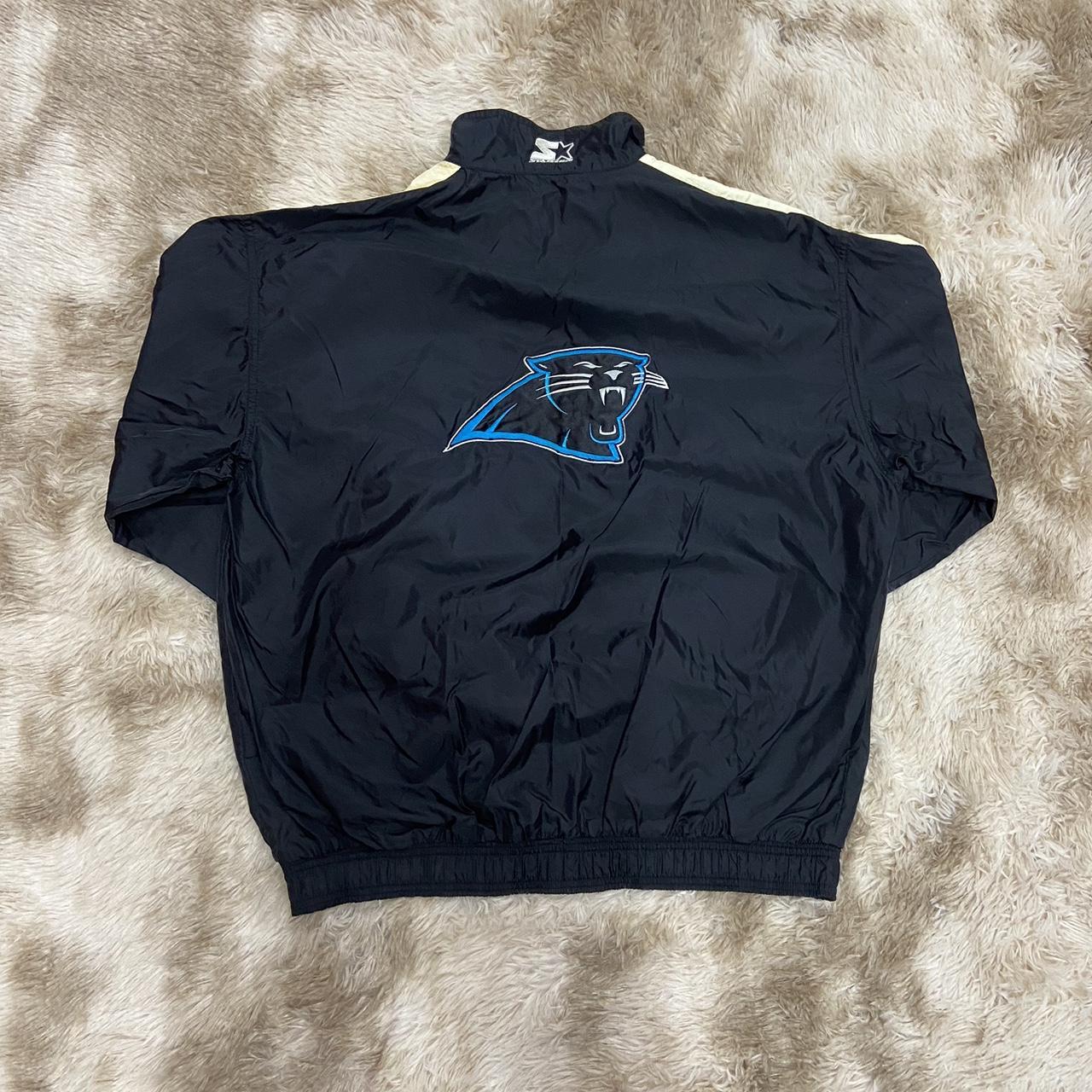 Carolina Panthers Starter Jacket. Marked as medium - Depop