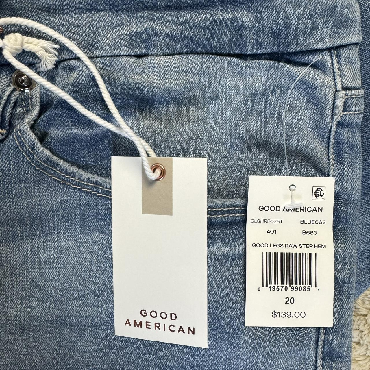 Good American Good Legs Raw Step Hem hot Jeans