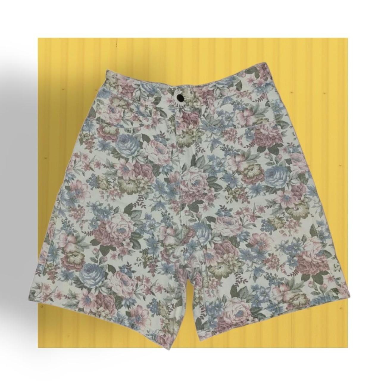 Her Style Dallas Cowboys Blue Floral Print Short - Depop