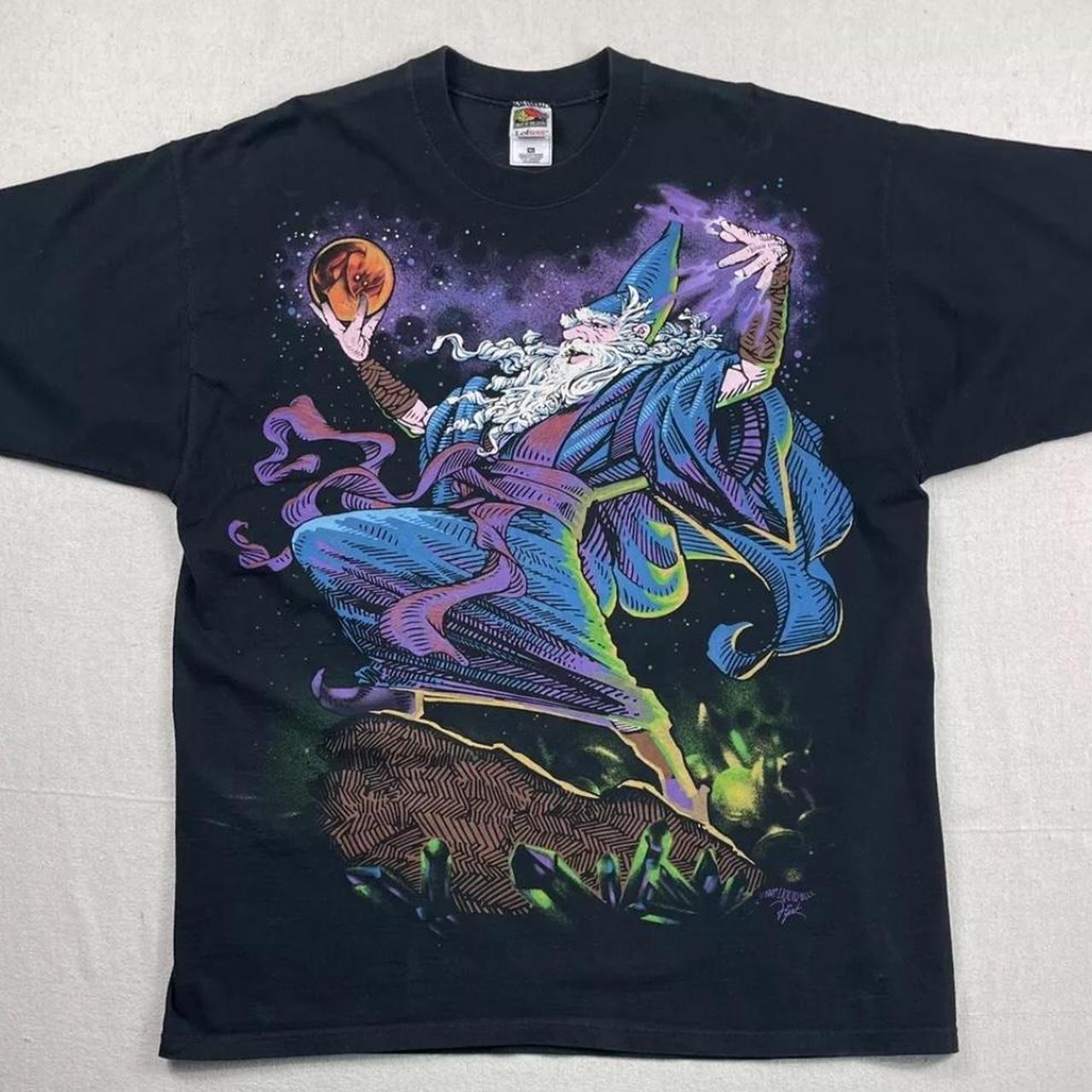 LIQUID BULE DRAGON LS 90s tシャツ Vintage 90s 1993 Liquid Blue Dragon Slaying Knight Rider All