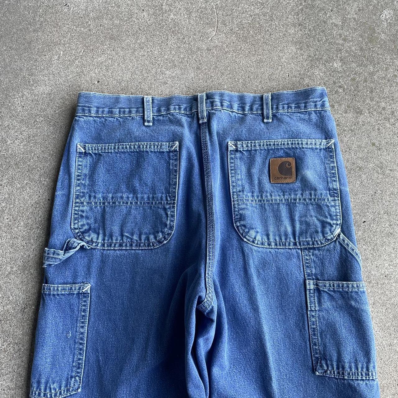 Vintage Carhartt carpenter jeans Size 34x32 No... - Depop