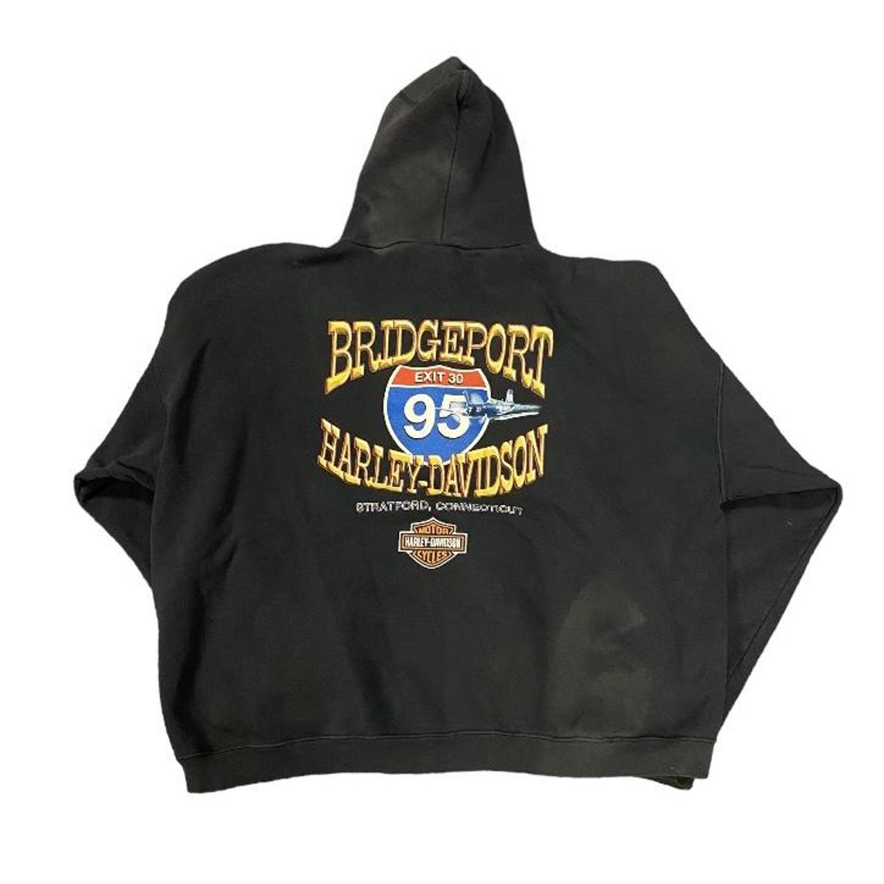 Harley Davidson Full Zip Hooded Sweatshirt Size... - Depop