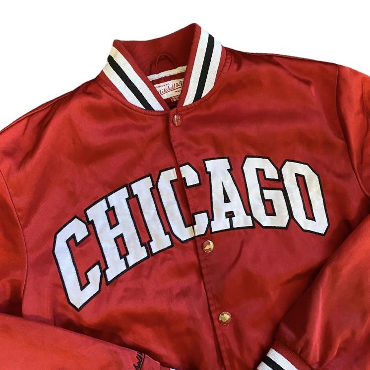 Vintage Mitchell & Ness Chicago Bulls Jacket NBA... - Depop
