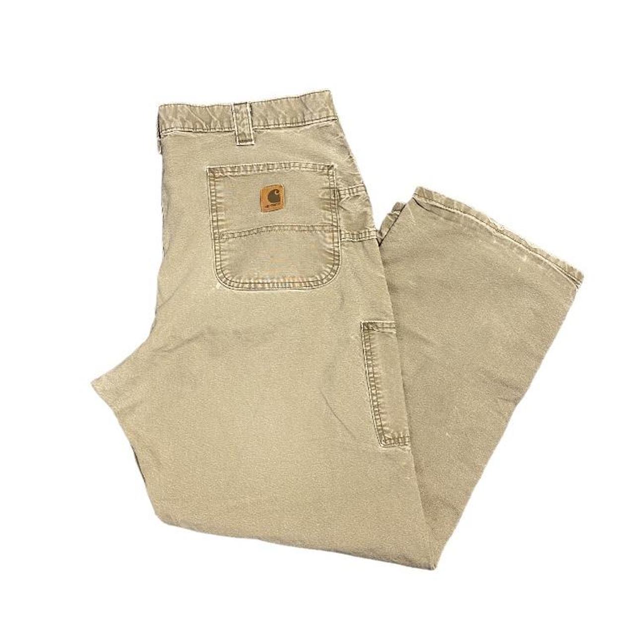 Carhartt Cargo Pants Beige Workwear Size 38x32 Very... Depop